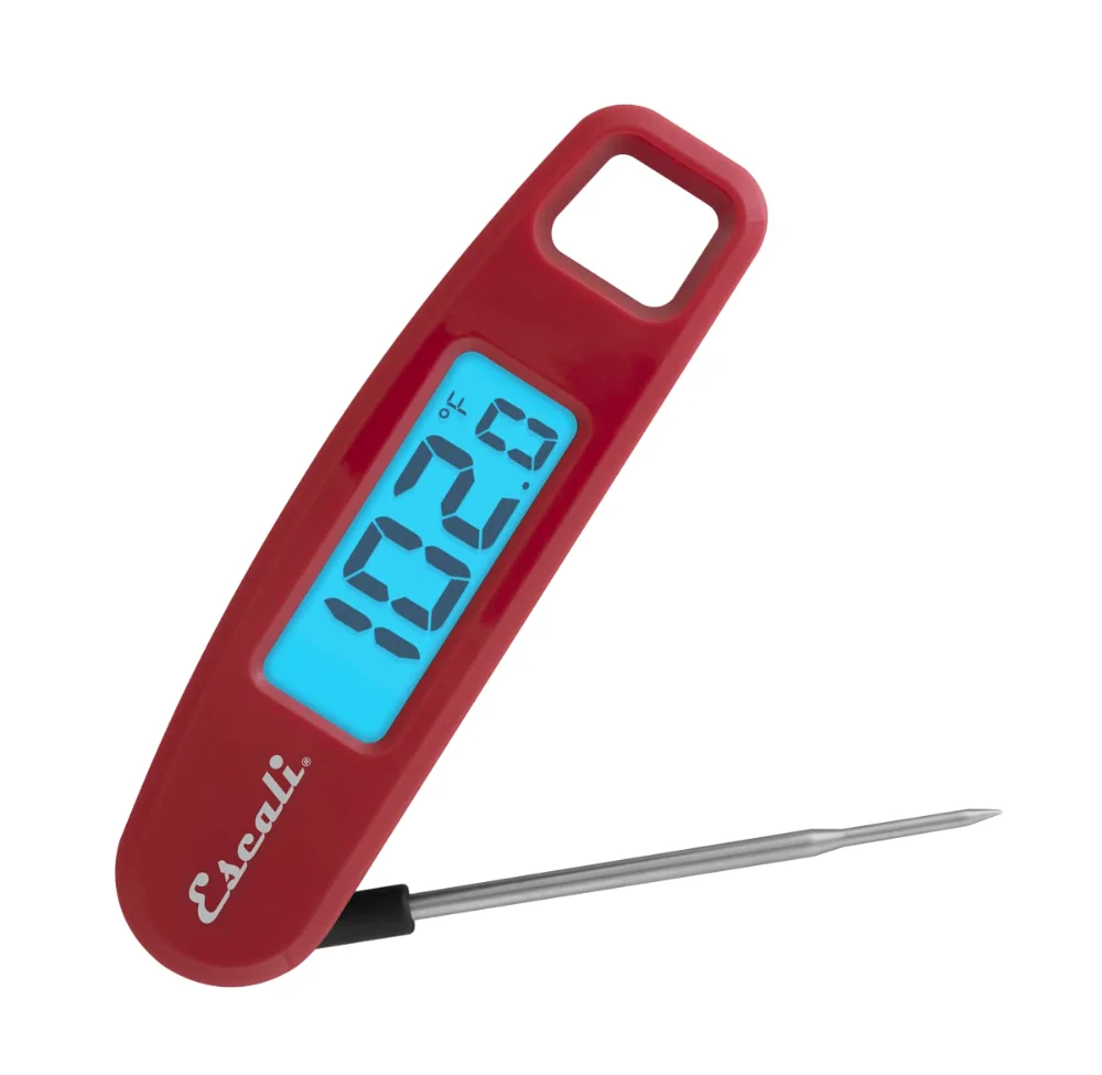 Escali Compact Portable Meat Candy Folding Thermometer, Red