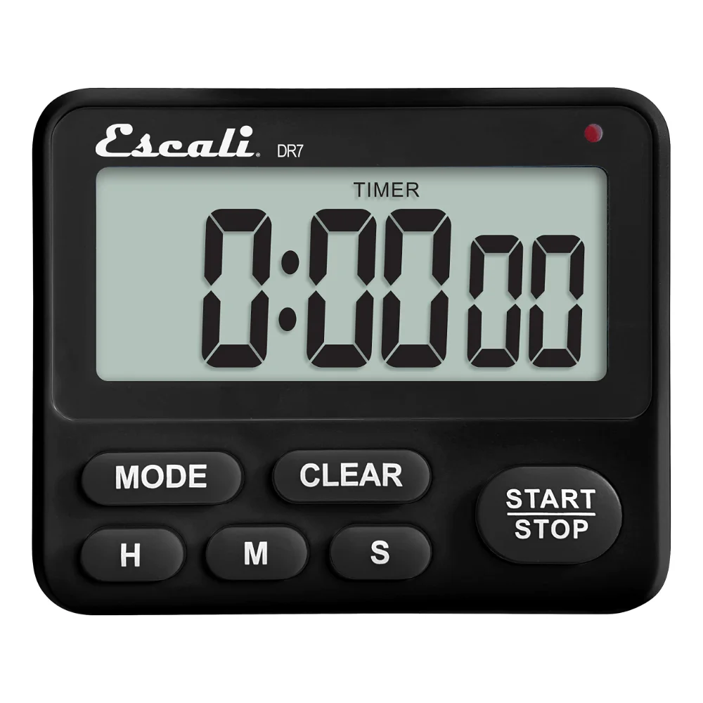 Escali Extra Loud Display Kitchen Timer, Black