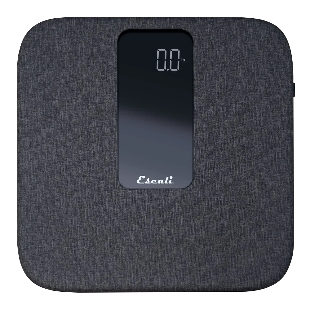 Escali ComfortStep Anti-Slip Bathroom Scale, 400 lb, Black
