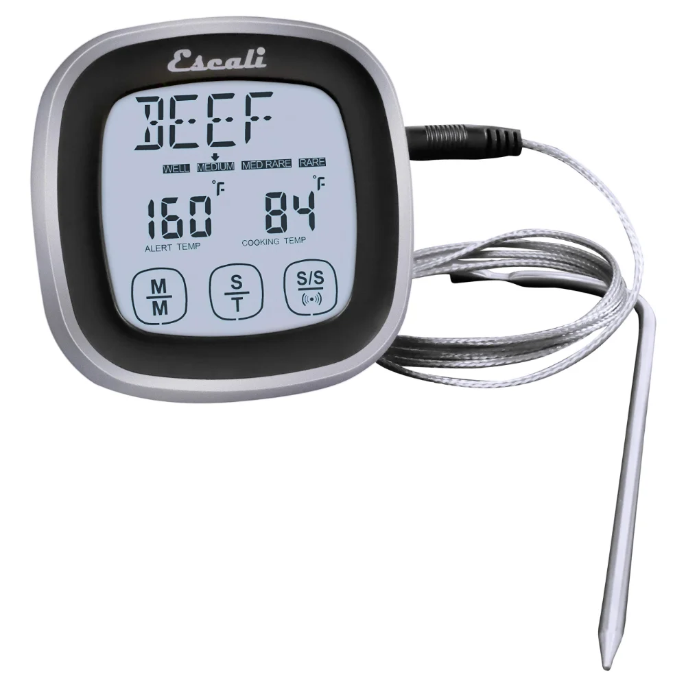 Escali DHR1-B Probe Thermometer and Timer, Black