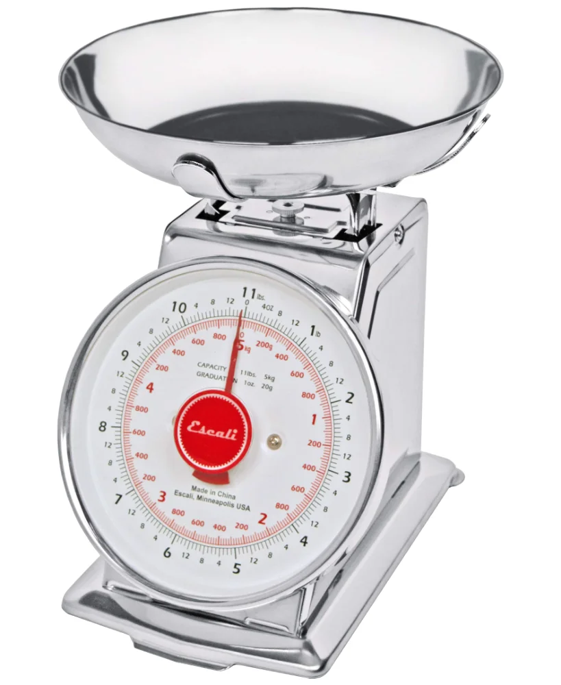 Escali Mercado DS115B Mechanical Dial Scale, 11 lb, Stainless