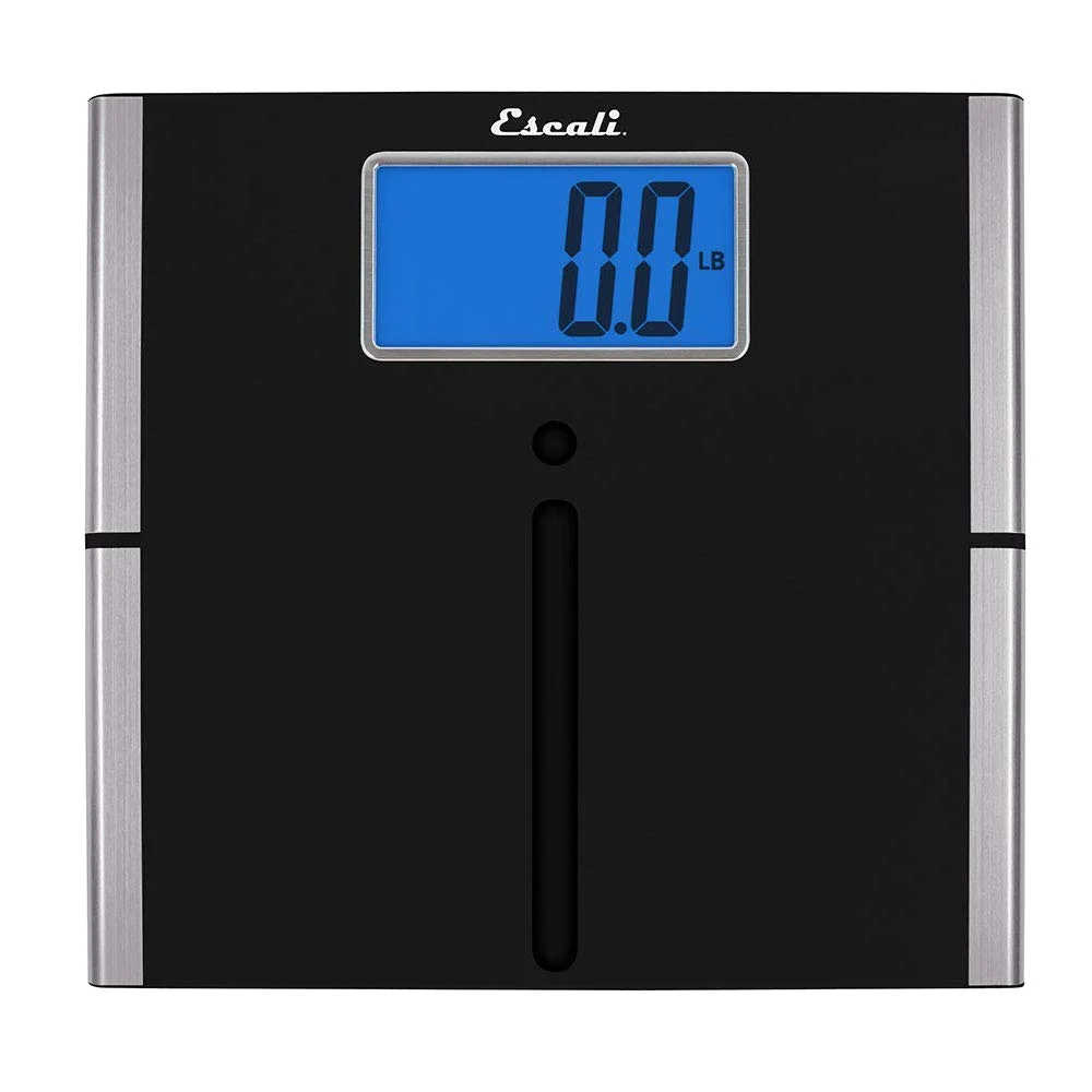 Escali Ultra Slim Easy Read Bathroom Scale, 440 lb, Black